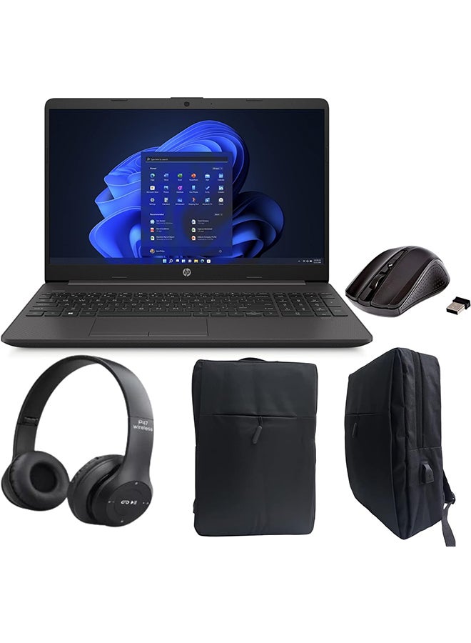 HP 250 G9 Laptop With 15.6-Inch FHD Display, Core i3-1215U Processor/8GB RAM/512GB SSD/Intel UHD Graphics/Windows11 Free Laptop Bag+W/L Mouse+BT Headset English Black - Image 1