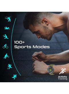 PROMATE Smart Watch, Round-Screen BT 5.1 Fitness Tracker With 1.53 Inch TFT Display, 80 Day Battery, Pentamagnetism Speaker, E-Card Quick Share And IP67 Water Resistance For iPhone 15, Galaxy S23,X Watch-R19 Midnight Green  - Image 5