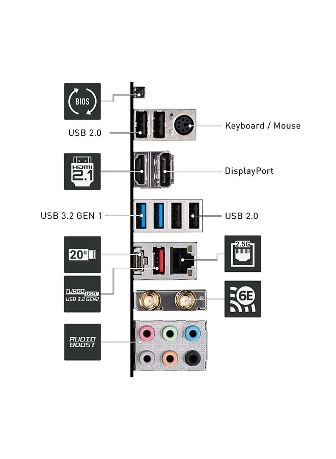 MSI PRO Z790-P WIFI DDR5 ATX Motherboard, LGA 1700 Socket, Intel Z790 Chipset, 4x DDR5 Slots (128GB Max), Wi-Fi 6E / BT 5.2, 2.5Gbps LAN, M.2 Shield Frozr, PCIe 5.0, Lightning Gen5, 14+2 Duet Rail VRM, USB 3.2 Gen 2x2, Enhanced Audio, Multi-Layer PCB, Dual PCIe M.2 Slots, Enhanced Thermal Design | 911-7E06-010 Black  - Image 5
