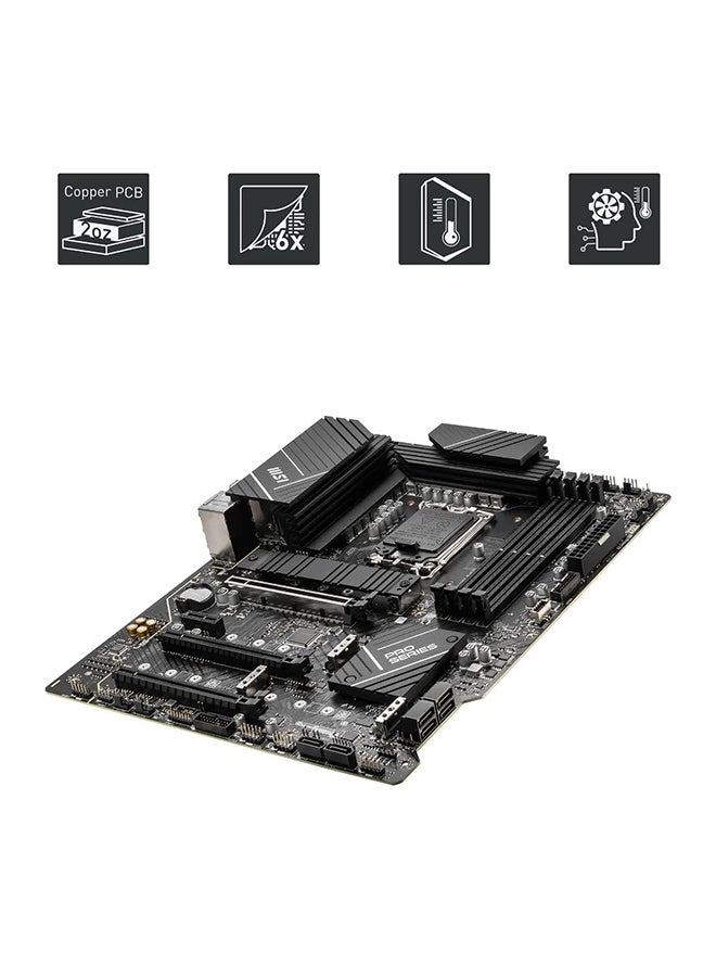 MSI PRO Z790-P WIFI DDR5 ATX Motherboard, LGA 1700 Socket, Intel Z790 Chipset, 4x DDR5 Slots (128GB Max), Wi-Fi 6E / BT 5.2, 2.5Gbps LAN, M.2 Shield Frozr, PCIe 5.0, Lightning Gen5, 14+2 Duet Rail VRM, USB 3.2 Gen 2x2, Enhanced Audio, Multi-Layer PCB, Dual PCIe M.2 Slots, Enhanced Thermal Design | 911-7E06-010 Black  - Image 3