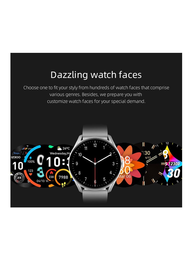QCY - Watch GT Smart Watch With Retina AMOLED HD Display, Brightness Sunlight Display, Health Monitoring, 10 Days Battery and 100 + Sports Modes Smoky Black - Image 1
