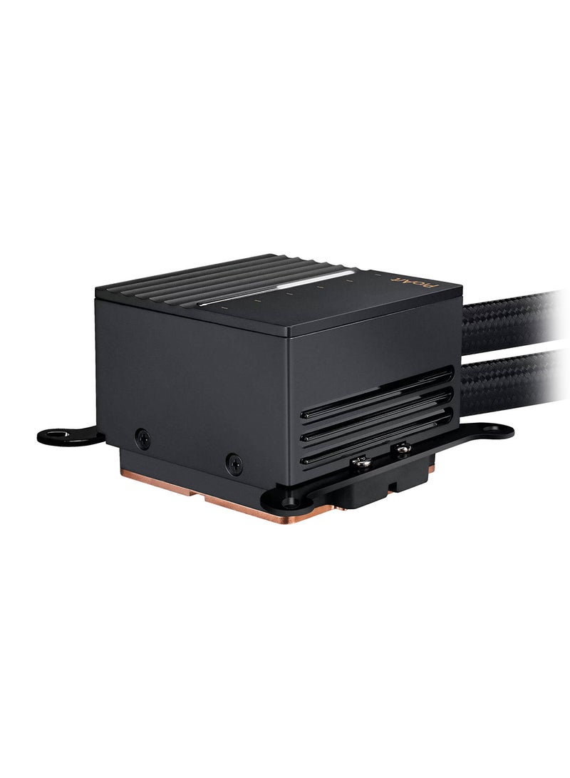 ASUS - ProArt LC 420 All-in-One CPU Water Cooler Illuminated System Status Display, 3X Noctua NF-A14 Industrial PPC-2000 PWM 140 mm Radiator Fan, 450 mm Reinforced Sleeved Hoses - 	 90RC00N0-M0UAY0 | Black - Image 1