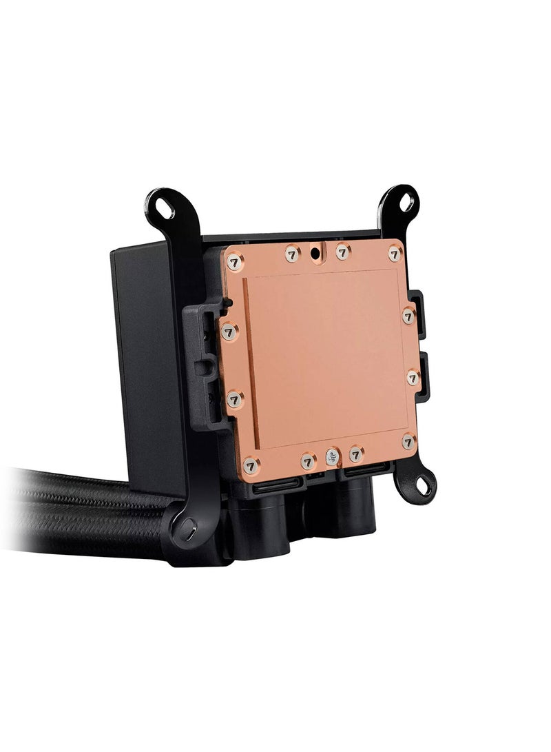 ASUS - ProArt LC 420 All-in-One CPU Water Cooler Illuminated System Status Display, 3X Noctua NF-A14 Industrial PPC-2000 PWM 140 mm Radiator Fan, 450 mm Reinforced Sleeved Hoses - 	 90RC00N0-M0UAY0 | Black - Image 1