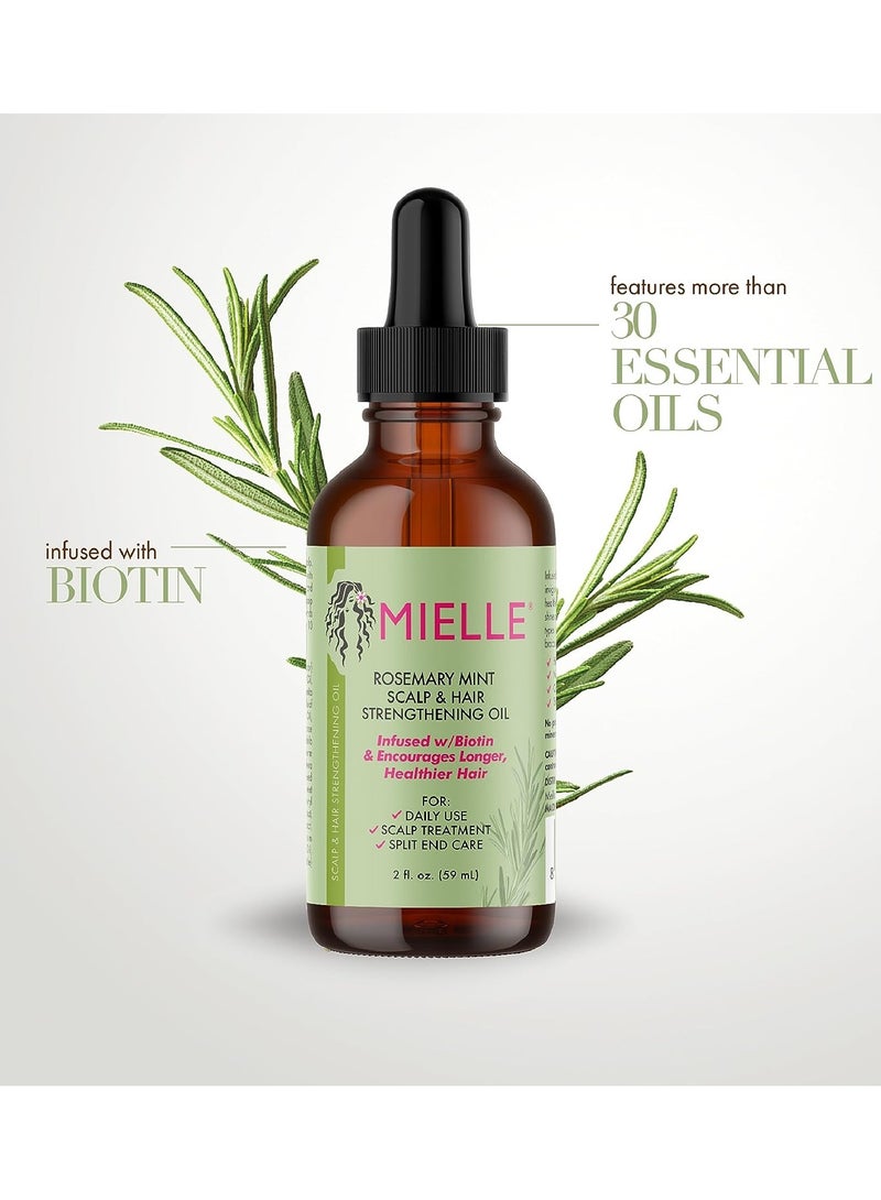 Mielle Rosemary Mint Scalp & Hair Strengthening Oil Healthy Hair Growth 59ml (Pack of 3) 59ml - Image 4