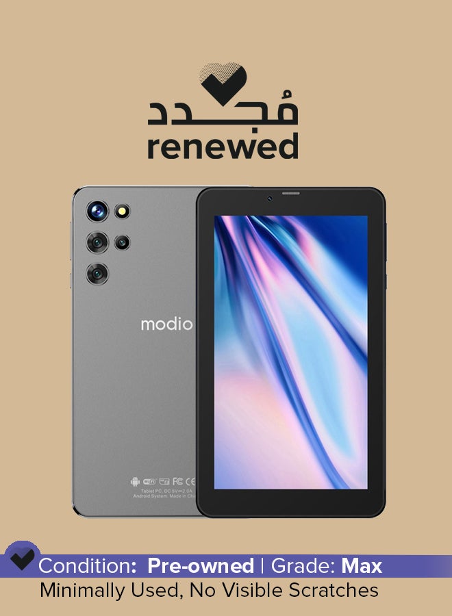موديو تم تجديده - جهاز لوحي M12 بشاشة عالية الدقة مقاس 7 بوصات وبطاقتي SIM باللون الرمادي وذاكرة وصول عشوائي (RAM) سعة 6 جيجابايت وذاكرة داخلية سعة 256 جيجابايت ويدعم تقنية 5G - إصدار عالمي - Image 1