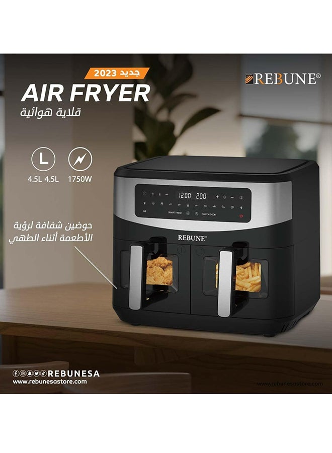 ريبون مقلاة هوائية 9 لتر 1750 وات RE-11-041 لون أسود - Image 2