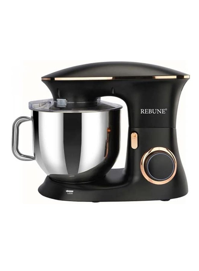REBUNE - Electric Mixer With 6 Speed Levels Of Whipping, Kneading And Mixing 1100 W RE-2-096B Black - Image 1