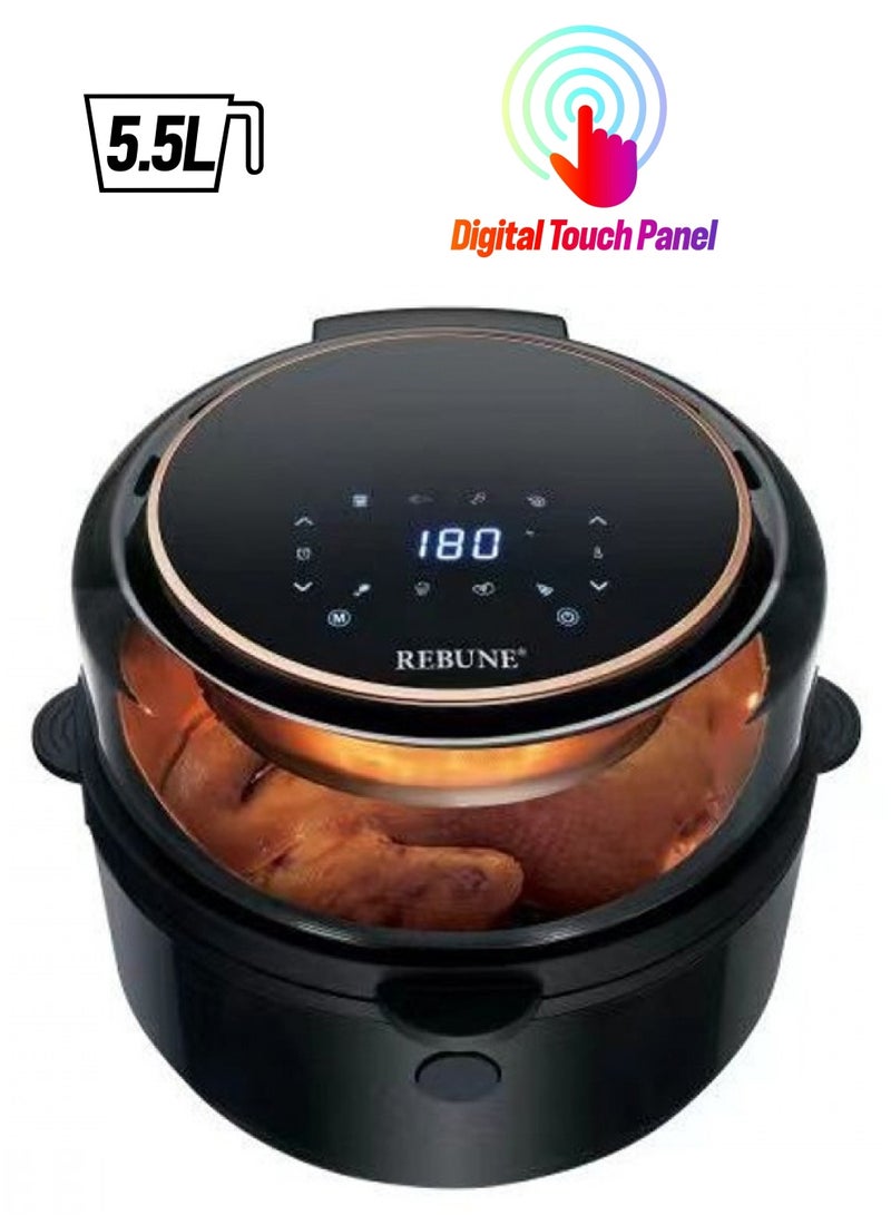 مقلاة هوائية 5.5 لتر 1350 وات RE-11-028 لون أسود