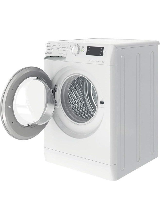 INDESIT - Mytime 8Kg Front Load Washing Machine 1400 RPM, Inverter Motor, 16 Washing Programs, Big Digit Display, Child Lock, Made in Poland- 8 kg MTWE-81483WSGCC White - Image 1