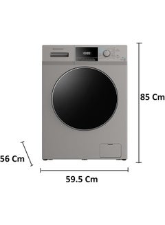 WESTPOINT Washer Dryer 8/5 Kg, Fully Automatic Front Load Combo Wash & Dry, 8 Kg Wash & 5 Kg Dry, 1400 RPM, 12 Wash Programs, Quick Wash in 15min & 4 Drying Programs 8.5 kg WDMT-81420ES Silver  - Image 3
