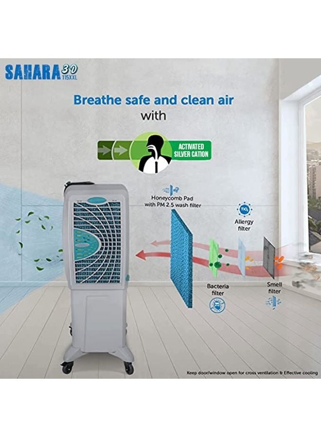 KHIND Sahara 3D Air Coolers For Home with Honeycomb Pads, Low Power Consumption 115 L 115XXL Sahara 3D Grey  - Image 3