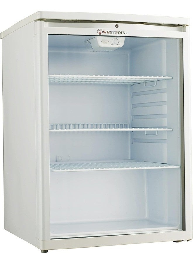 ويست بوينت Professional Vertical Upright Showcase Refrigerator | Tempered Glass Door |150 Liters | One Year Service Warranty 150 L WPKN-1519ER White 