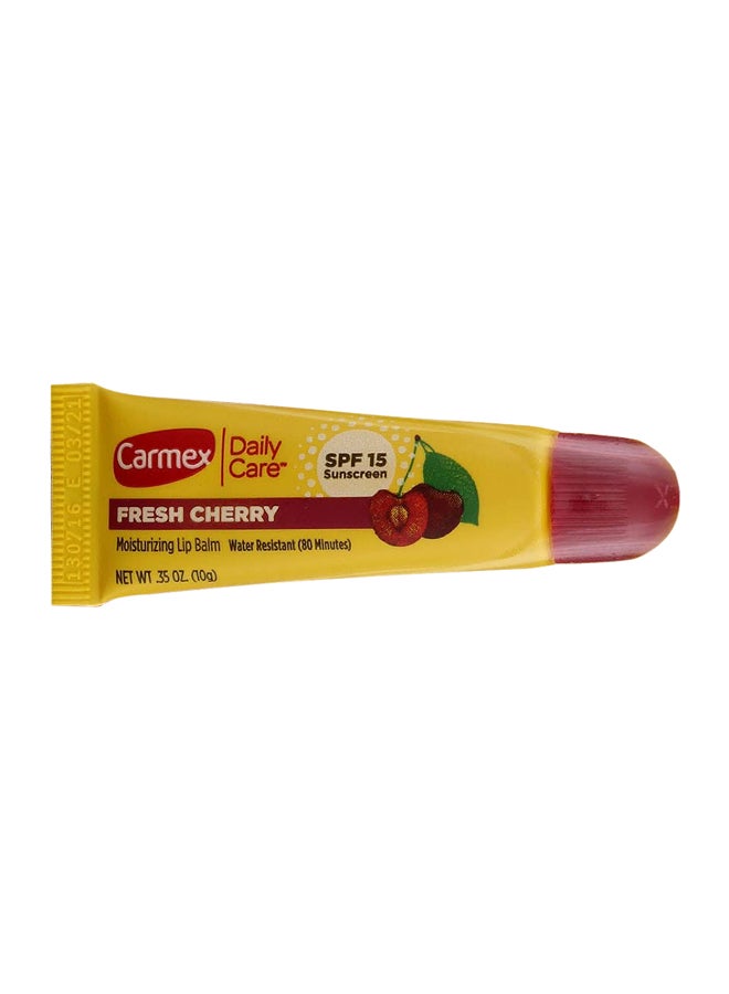 CARMEX Daily Care Moisturizing Lip Balm, Fresh Cherry, SPF 15, 0.35 oz Red 10grams  - Image 2