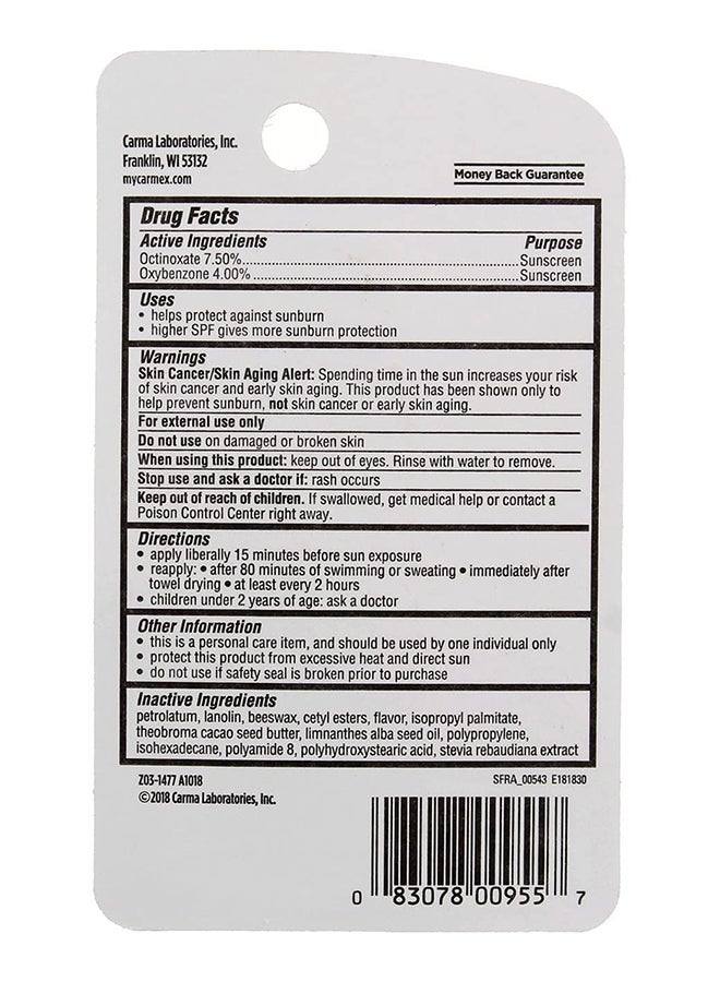 CARMEX Daily Care Moisturizing Lip Balm, Fresh Cherry, SPF 15, 0.35 oz Red 10grams  - Image 3
