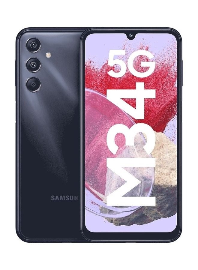 سامسونج - جالاكسي M34 ثنائي الشريحة أزرق داكن 8 جيجابايت رام 128 جيجابايت 5G - إصدار الشرق الأوسط - Image 1