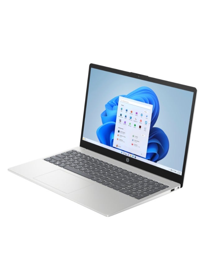 HP - 15-fd0014nx Laptop With 15.6-inch Full HD Display, Intel Core i3-1315U Processor/8GB RAM DDR4/256GB SSD/Windows 11 Home/Intel UHD Graphics/ English/Arabic Natural Silver - Image 1