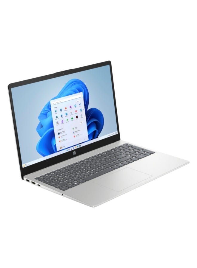 HP - 15-fd0014nx Laptop With 15.6-inch Full HD Display, Intel Core i3-1315U Processor/8GB RAM DDR4/256GB SSD/Windows 11 Home/Intel UHD Graphics/ English/Arabic Natural Silver - Image 1