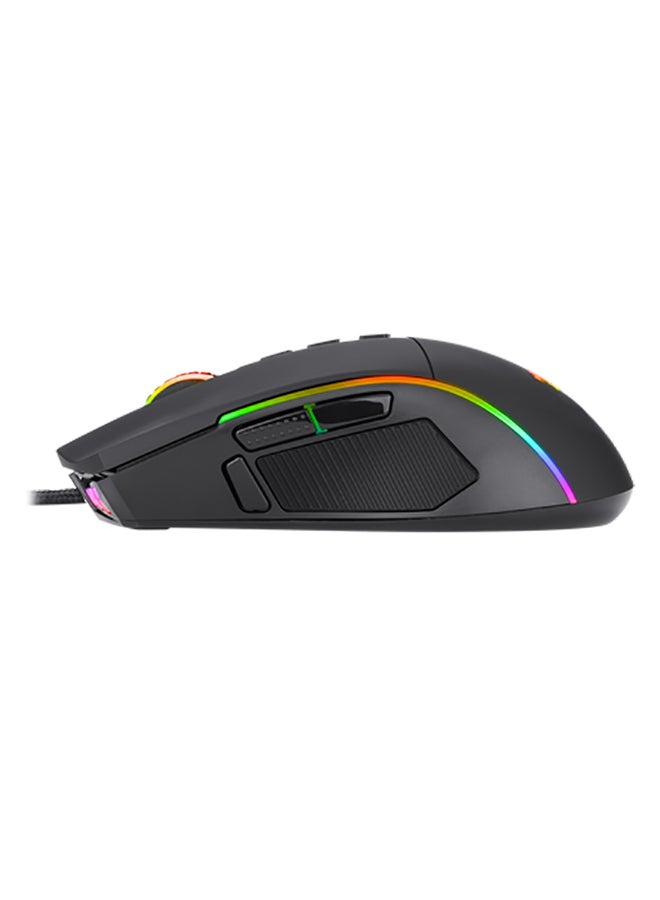 REDRAGON - PLANK M812 RGB Gaming Mouse, Ergonomic Design with textured side grip,16,000 DPI Opitacl Sensor, Mouse with Fire Button, Macro Editing Programmable - Image 1