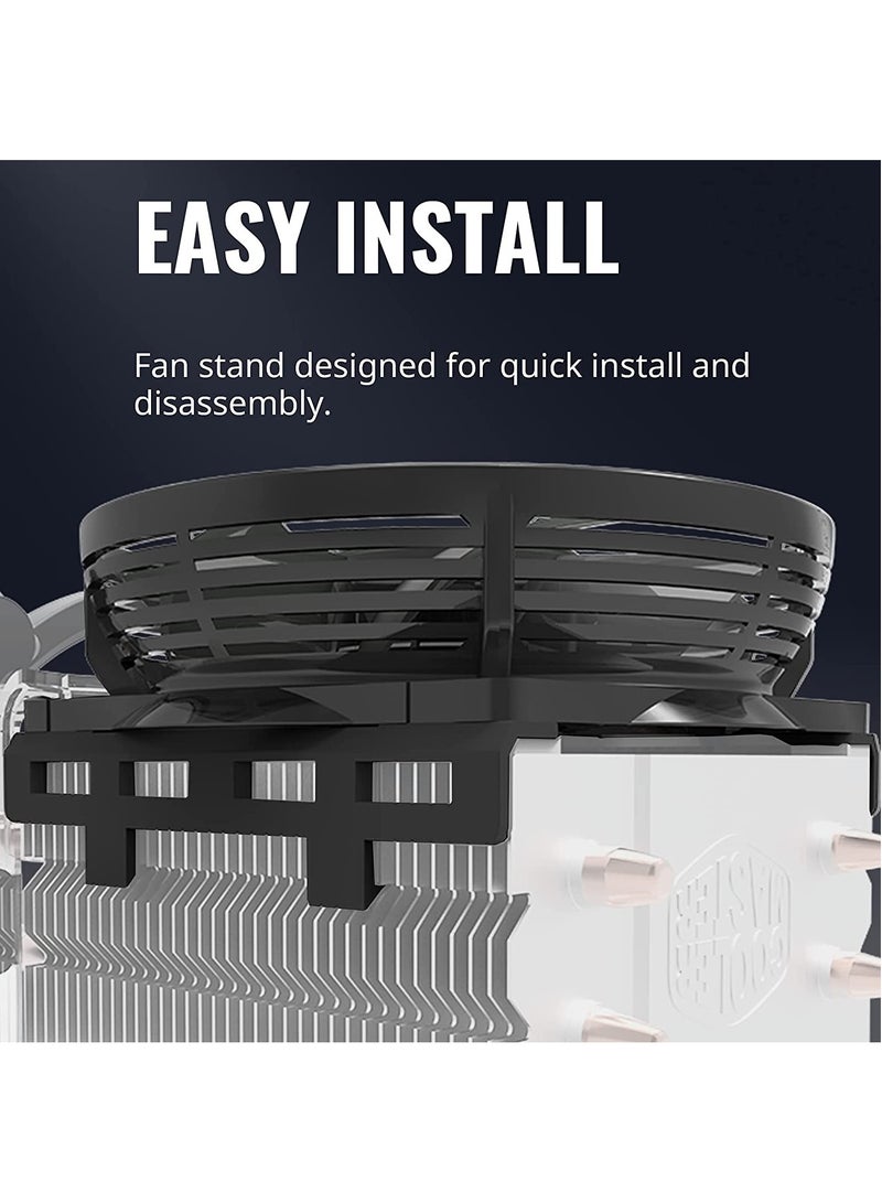 COOLER MASTER Hyper T20 Compact CPU Air Cooler, 95mm Fan, Dual Copper Heat Pipe, Direct Contact – AMD Ryzen AMD5 / AM4 / AM3+, Intel LGA 1700/1200 / 1151 - Image 3