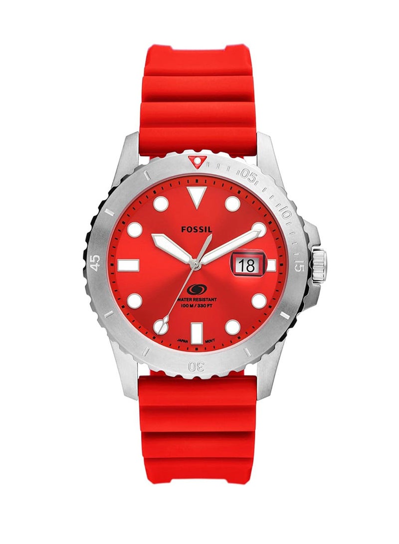 FOSSIL - Men's Analog Round Shape Silicone Wrist Watch FS5997 - 42 Mm - Image 1