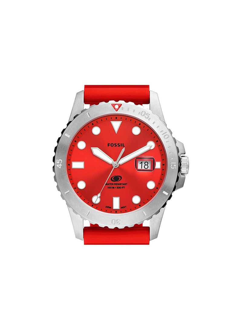 FOSSIL - Men's Analog Round Shape Silicone Wrist Watch FS5997 - 42 Mm - Image 1