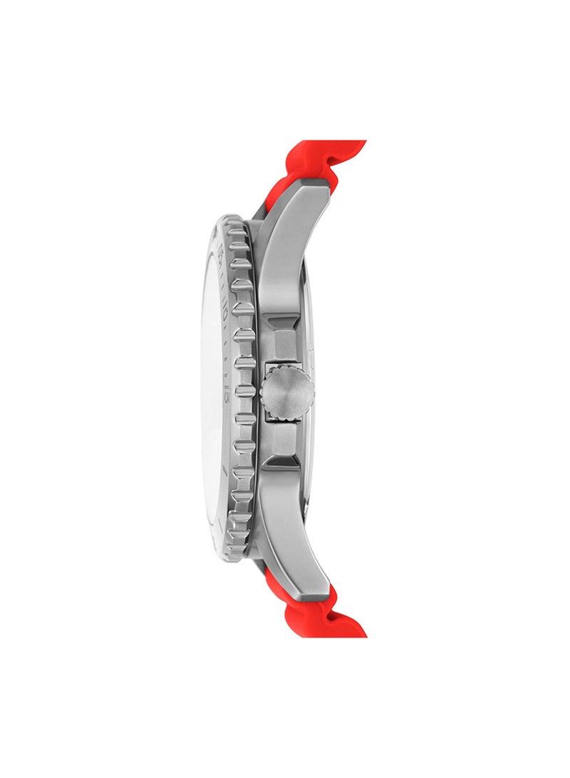 FOSSIL - Men's Analog Round Shape Silicone Wrist Watch FS5997 - 42 Mm - Image 1
