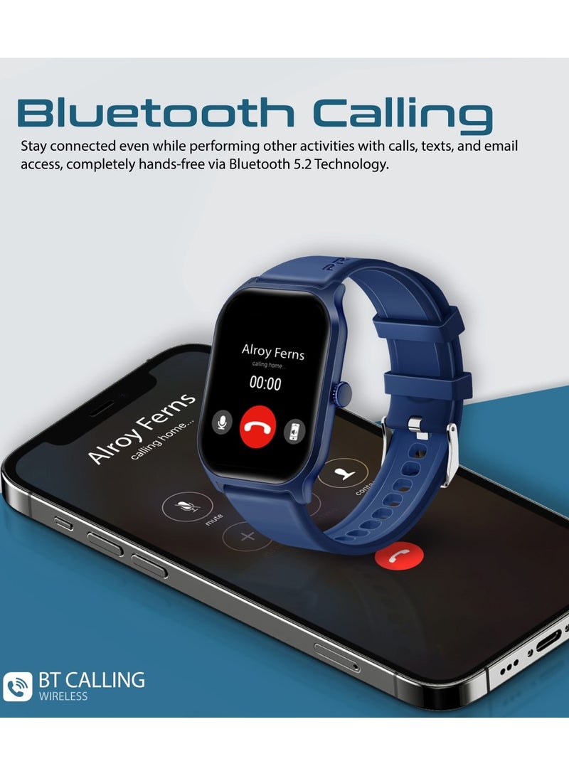 PROMATE Smart Watch, Premium Bluetooth 5.2 Fitness Tracker With 2-Inch TFT Display, 15-Day Battery Life, 123+ Sports Modes, 200 Watch Faces And IP67 Water Resistance For iPhone 14, Galaxy S23, XWatch-B2 Blue - Image 2