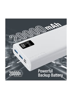 PROMATE 10071 mAh Universal Ultra-Slim iPhone 16 Power Bank, Portable Charger With 10W USB-C, Input/Output Port, Dual USB Ports, LED Screen And Over-Heating Protection For iPhone 16, Galaxy S25, iPad Air - White  - Image 2