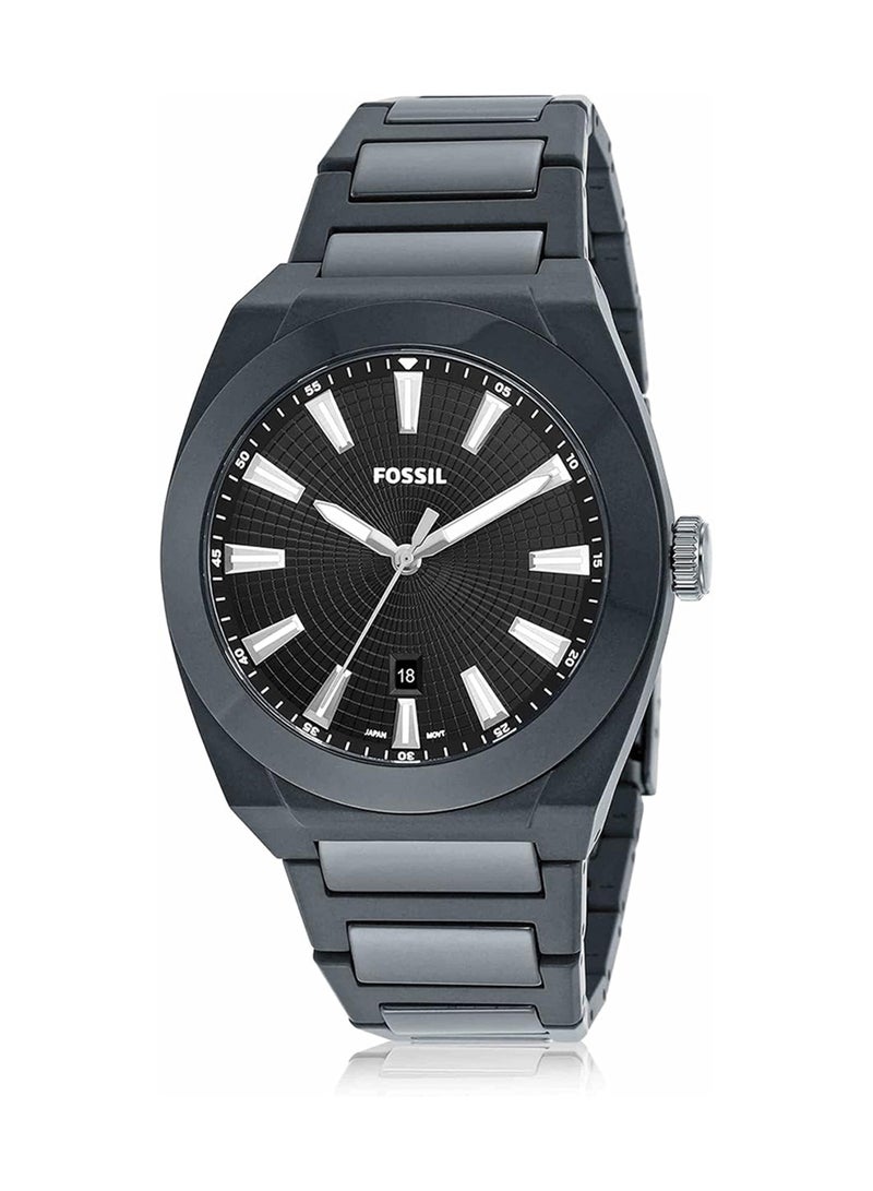 FOSSIL Men's Analog Round Shape Ceramic Wrist Watch CE5027 - 42 Mm  - Image 1