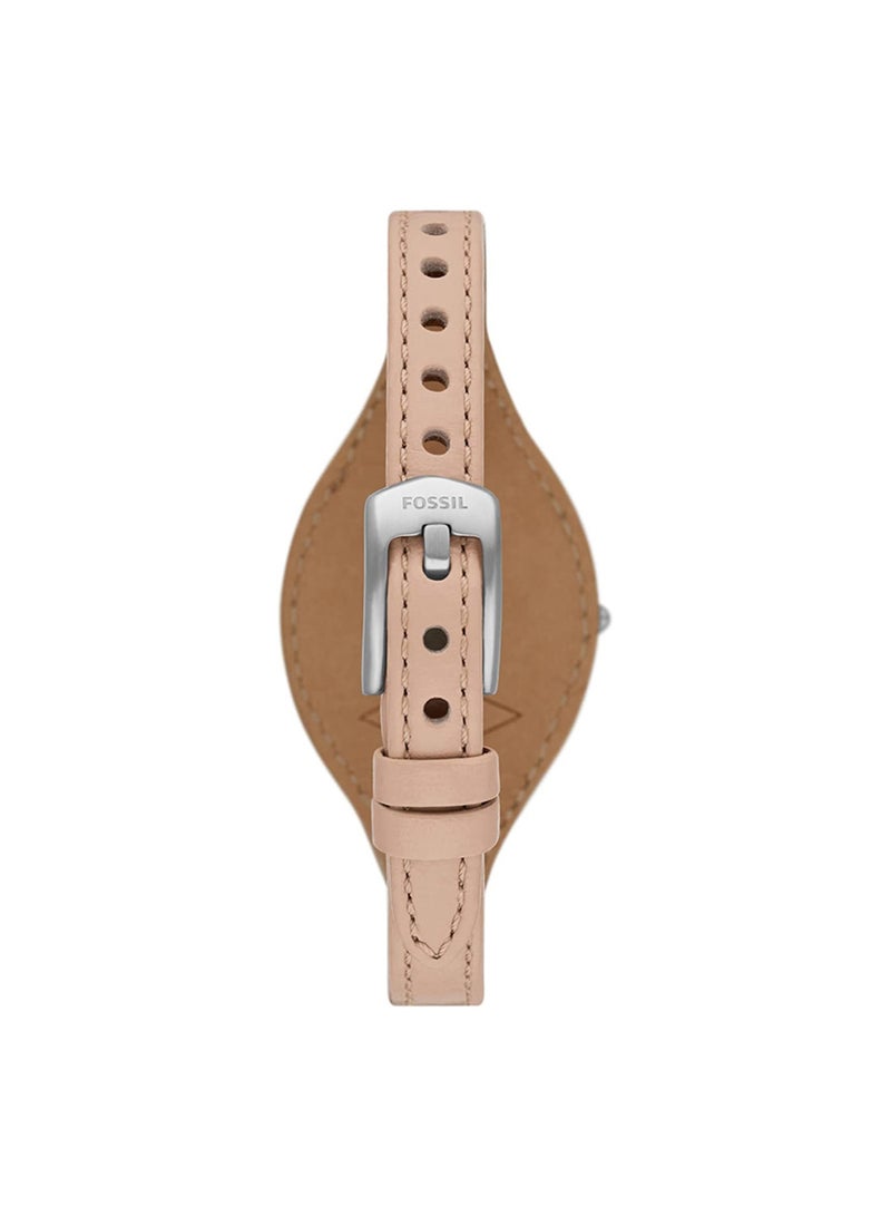 FOSSIL Women's Analog Round Shape Leather Wrist Watch ES5213 - 28 Mm  - Image 2