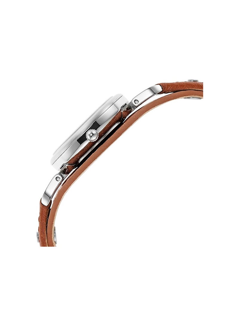 FOSSIL Women's Analog Round Shape Leather Wrist Watch ES5214 - 28 Mm  - Image 3