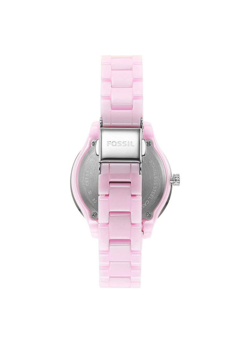 FOSSIL - Women's Analog Round Shape Ceramic Wrist Watch CE1117 - 30 Mm - Image 1