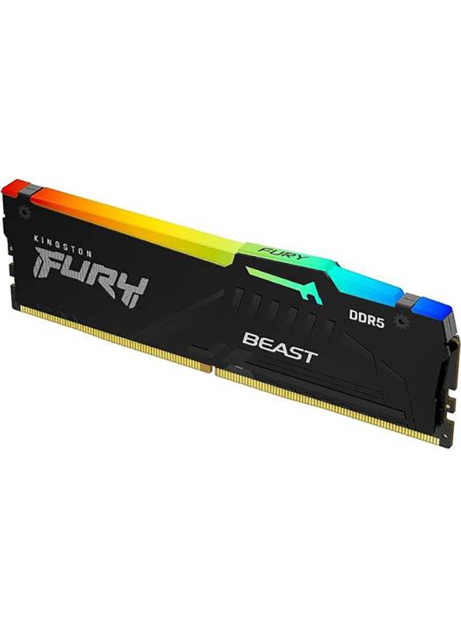 كينغستون - Fury Beast 32GB (1x 32 GB Kit) DDR5 Desktop Memory, 6000MT/s Speed, CL36 DIMM C-Latency, Intel XMP 3.0 and AMD EXPO, Infrared Sync Technology, Overclocking Stability, Black - Image 1