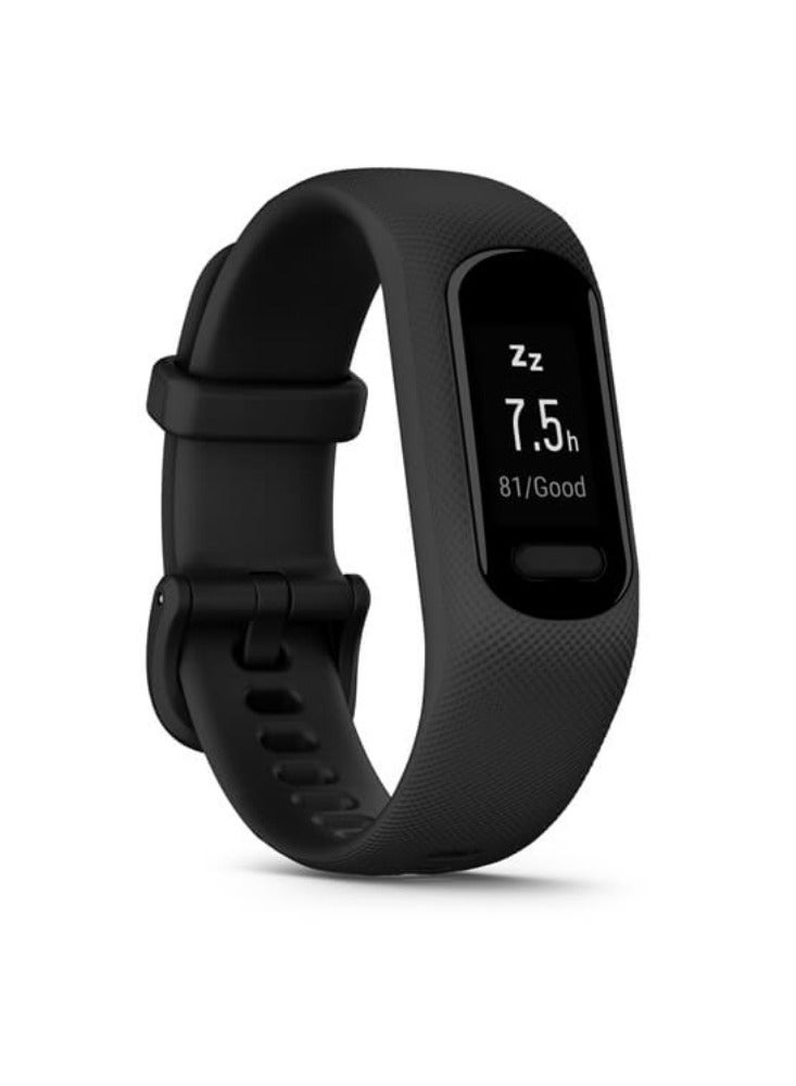 GARMIN - Sports Watch, Health And Fitness Tracker Band Model Vivosmart 5, Size S/M - Black - Image 1