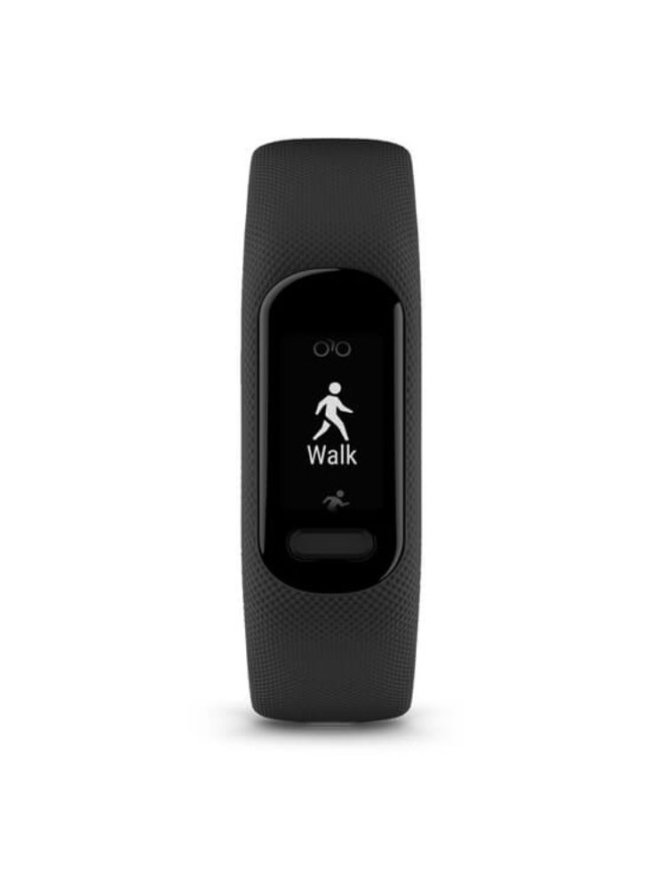 GARMIN - Sports Watch, Health And Fitness Tracker Band Model Vivosmart 5, Size S/M - Black - Image 1