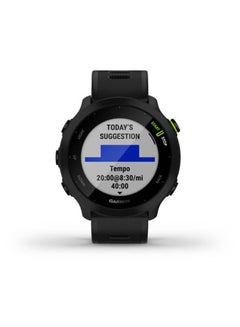 Forerunner 55 - 42MM - Up To 14 Days Battery Life - 1.04"inch Sunlight-Visible Display, Scratch Resistant, Chemically Strengthened Glass, Heart Rate Monitor, All Day Stress Monitor, Advanced GPS and Running Features, Built-in GNSS and Sports App, iOS and Android Compatible Black - pnsku/N70042331V/45/_/1706680830/e5fceeb7-02bd-438e-b0db-cb2545a98da7