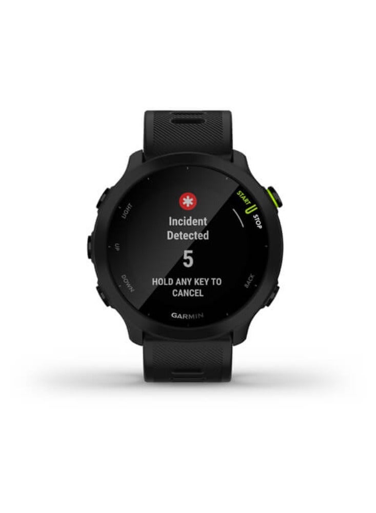 GARMIN Forerunner 55 - 42MM - Up To 14 Days Battery Life - 1.04"inch Sunlight-Visible Display, Scratch Resistant, Chemically Strengthened Glass, Heart Rate Monitor, All Day Stress Monitor, Advanced GPS and Running Features, Built-in GNSS and Sports App, iOS and Android Compatible Black - Image 3