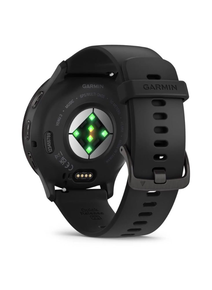 GARMIN - Venu 3, GPS Smart Watch, 45mm Black - Image 1