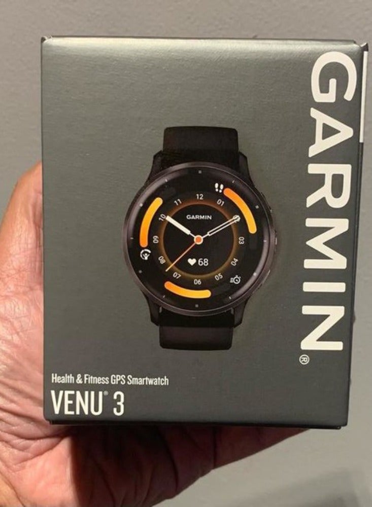 GARMIN - Venu 3, GPS Smart Watch, 45mm Black - Image 1