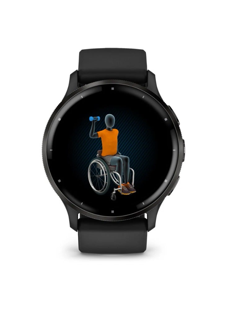 GARMIN - Venu 3, GPS Smart Watch, 45mm Black - Image 1