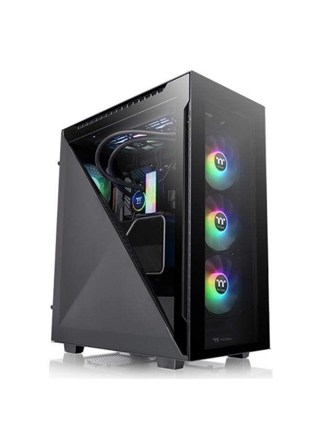 Thermaltake Divider 500 TG ARGB Mid Tower Case, Tempered Glass,7 Expansion Slot, USB 3.2 (Gen 2) Type-C x 1, Black Black  - Image 2