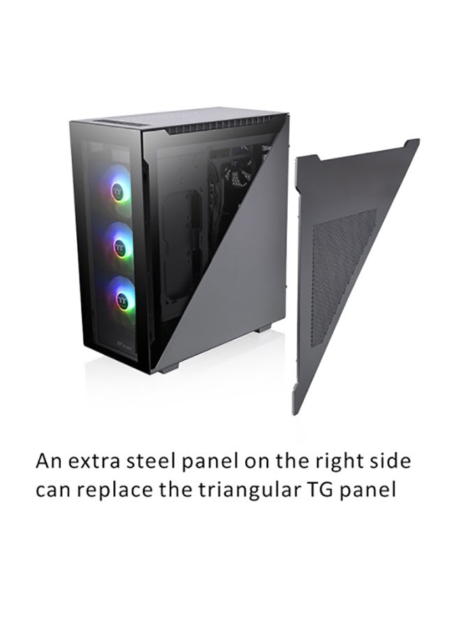Thermaltake Divider 500 TG ARGB Mid Tower Case, Tempered Glass,7 Expansion Slot, USB 3.2 (Gen 2) Type-C x 1, Black Black  - Image 4