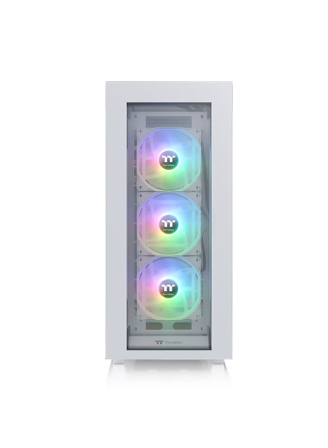 Thermaltake - Divider 500 TG Snow ARGB Mid Tower Case, Tempered Glass, 7 Expansion Slot, USB 3.2 (Gen 2) Type-C x 1, White White - Image 1