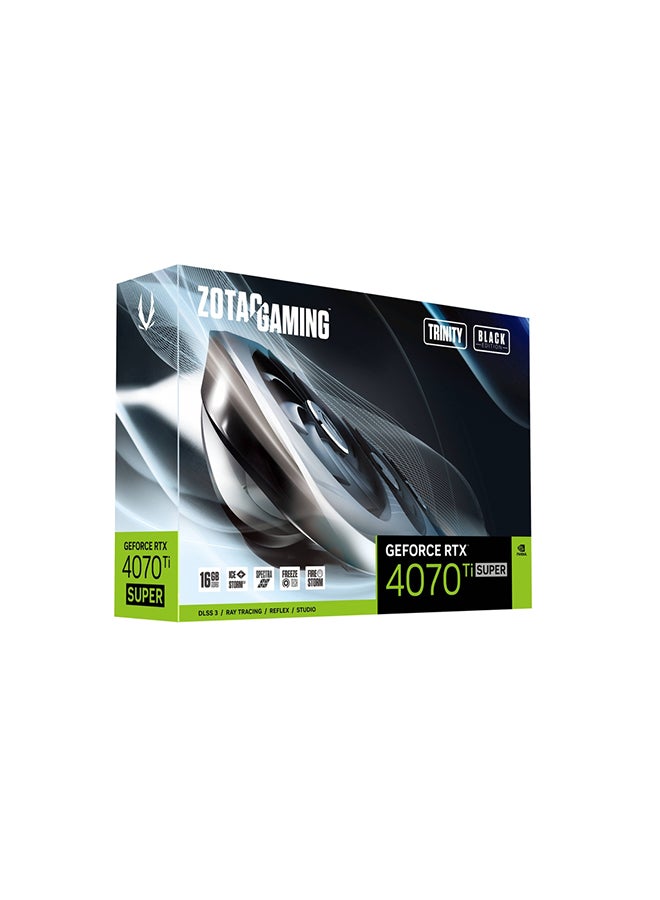 ZOTAC - Gaming GeForce RTX 4070 Ti SUPER Trinity Black Edition Graphics Card, 16GB GDDR6X 256-Bit Memory, 8448 CUDA Cores, 21 Gbps Memory Speed, 2610 MHz Boost Clock, PCI-E 4.0 x16 | ZT-D40730D-10P Black - Image 1