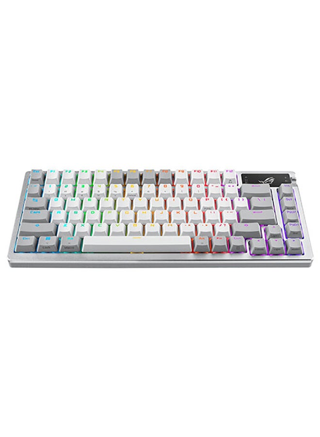 ASUS ROG Azoth 75 DIY Custom RGB Gaming Keyboard, OLED Display, Tri-mode Connection, Hot-Swappable ROG NX Snow Switches & Keyboard Stabilizers, ABS Keycaps, ENG-ARAB Layout, 90MP031A-BKCA10  - Image 2