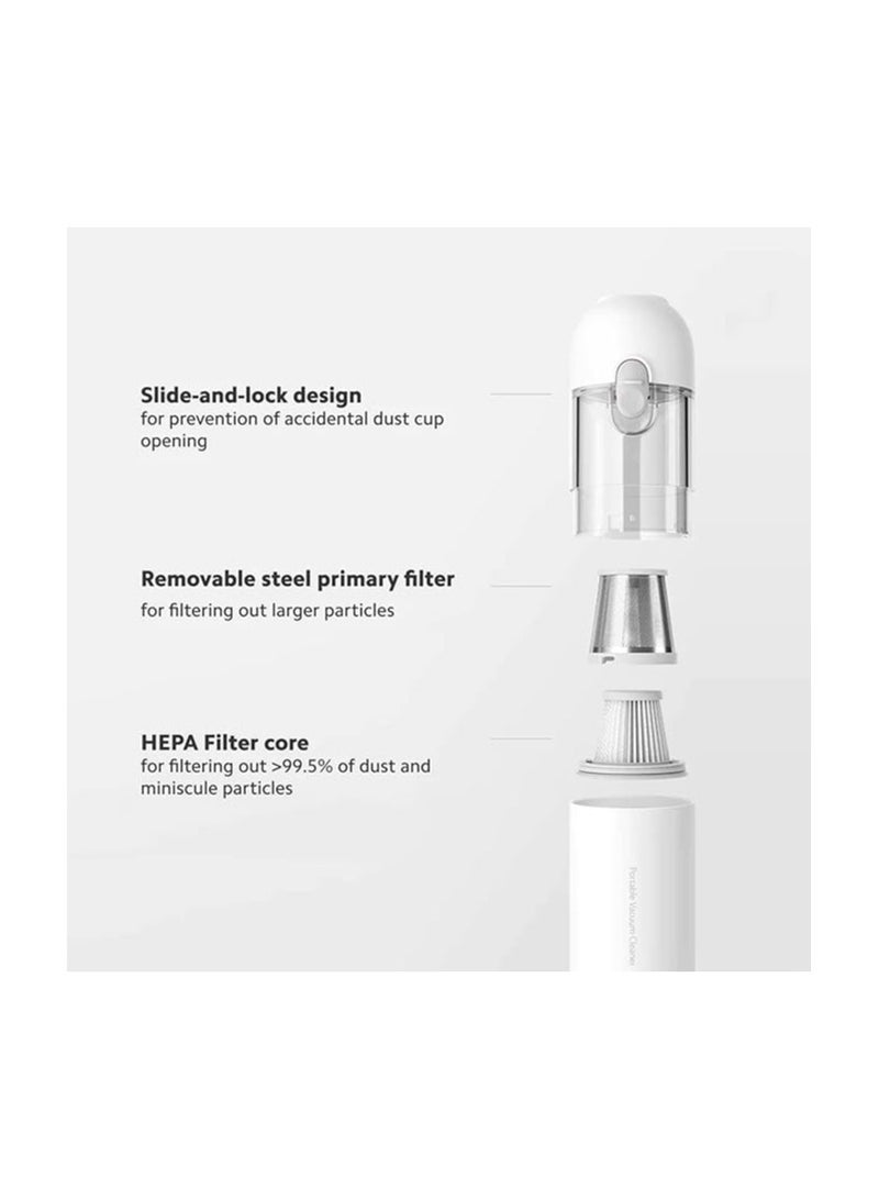 Xiaomi Mi Portable Handy Car And Home Vacuum Cleaner 13000Pa Super Strong Suction 120 W BHR4916GL White - Image 3