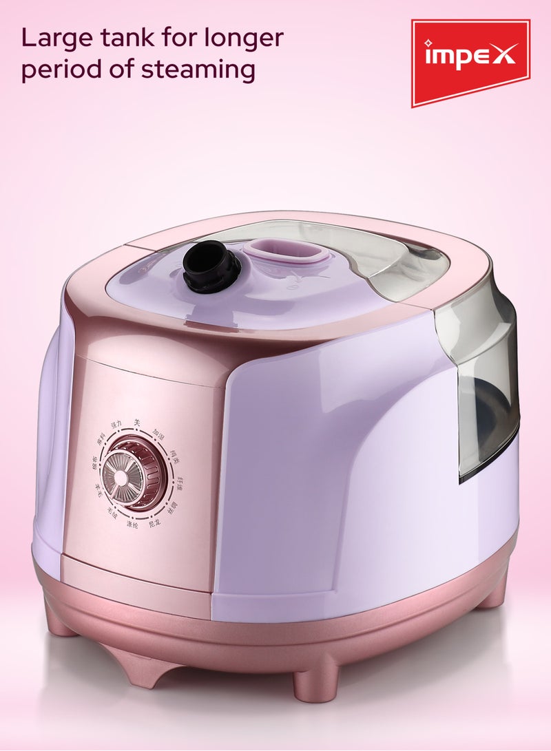 Impex - Steamer for Clothes, Powerful Standing Garment Steamer,2.3 Liter Water Tank For 70 Mins Continuous Steaming,38sec Fast Heat-up, Perfect for Commercial & Household 2.3 L 1950 W GSM 6013 Multicolour - Image 1