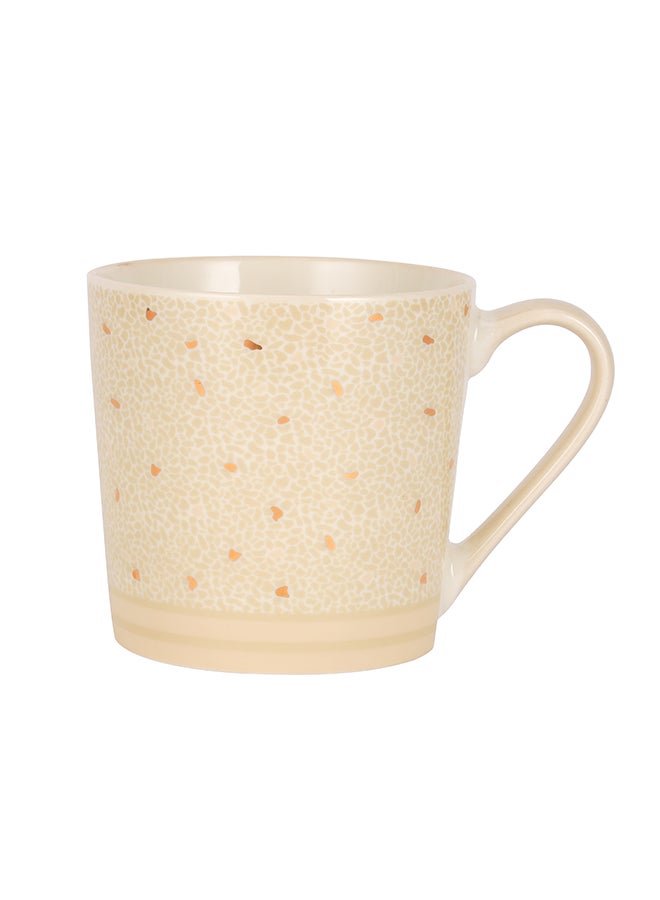 Royalford Royalford 414ml New Bone Mug RF12287 Perfect for Hot and Cold Drinks Food-Grade, Non-Toxic and Safe to Use Stylish, Durable and Long-Lasting Design, Modern Print, Suitable for Gifting Beige  - Image 1