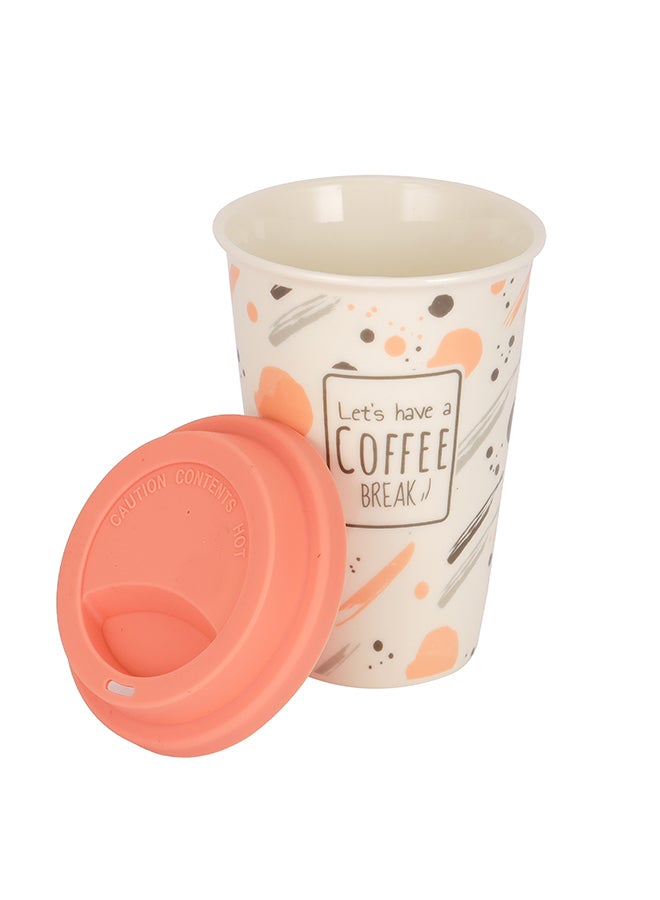 Royalford - Royalford Coffee Mugs with handle RF12297 Coffee Cups Teacups Bone China Perfect for Cappuccino,Tea,Latte,Espresso,Hot Beverage,Wine,Microwave Safe (385ml) Multicolor - Image 1
