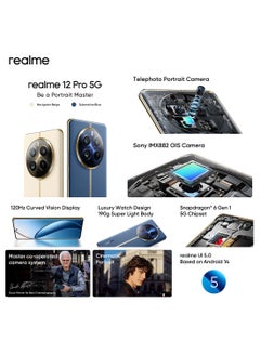 realme 12 Pro 5G Dual SIM Navigator Beige 12GB RAM 512GB  - Middle East Version  - Image 3